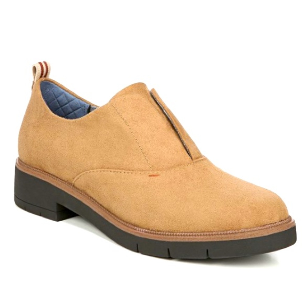 Dr. Scholls Woman’s Tan Glisten Sustainable Quilted‎ Microsuede Loafers NWT 10